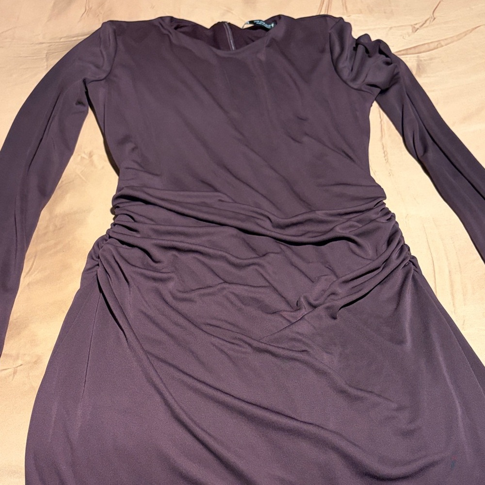 Zara Long Sleeve Dress in Deep Purple